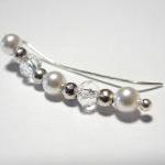 Ear Pins - White Swarovski ..