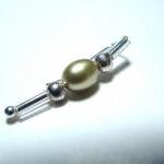 Ear Pins - Green Freshwater..