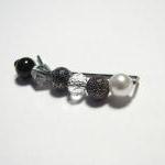 Ear Pins - Gunmetal, White ..