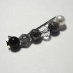 Ear Pins - Gunmetal, White ..