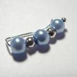 Ear Pins - Baby Blue Glass ..