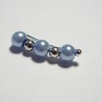Ear Pins - Baby Blue Glass ..