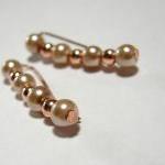 Ear Pins, Champagne Gold Gl..