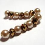 Ear Pins - Faceted Copper C..